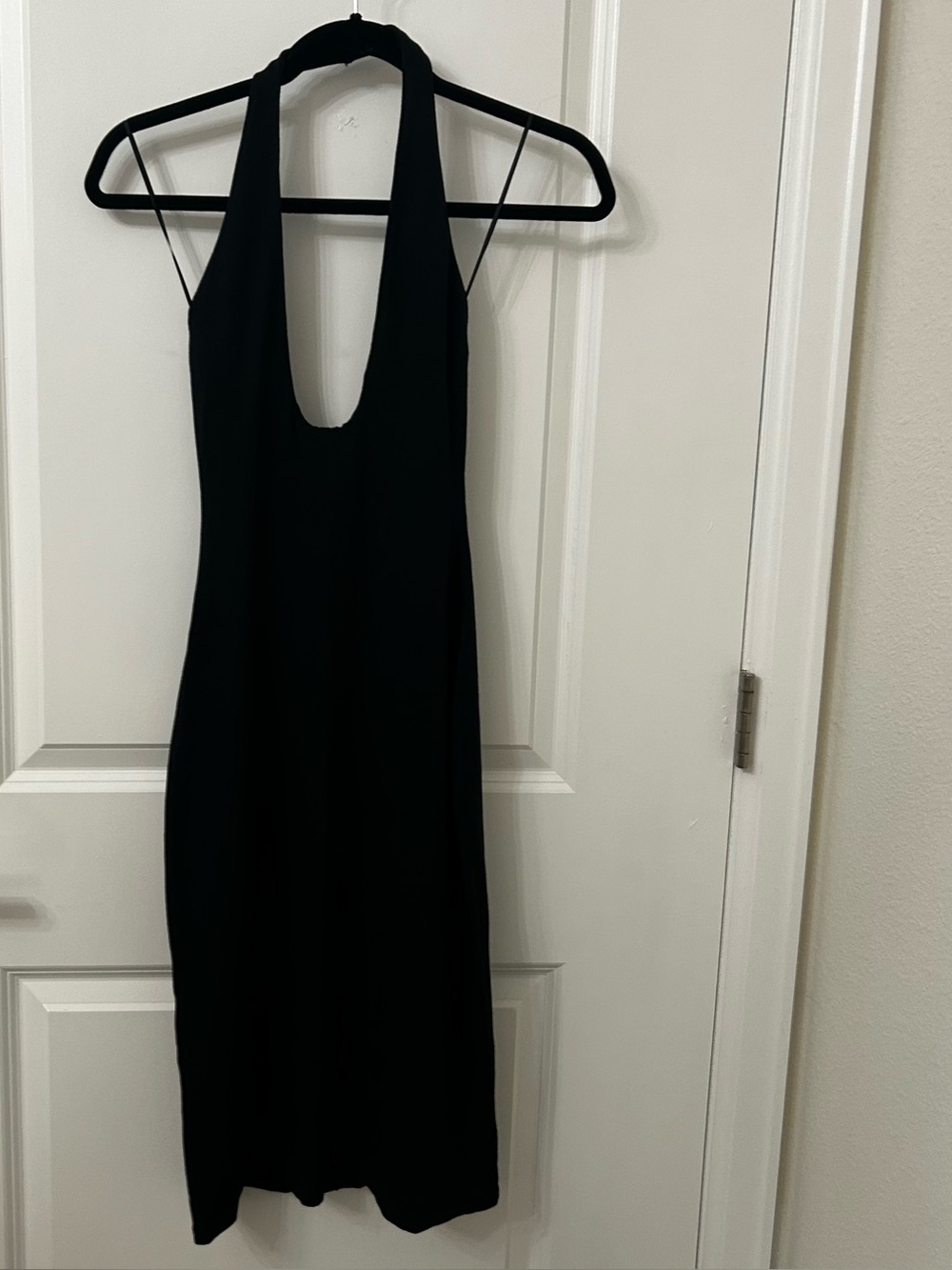 SKIMS Soft Black Halter Lounge Dress Size XS